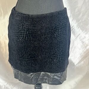 🖤Bar III Black Textured Faux Leather Mini Skirt Large